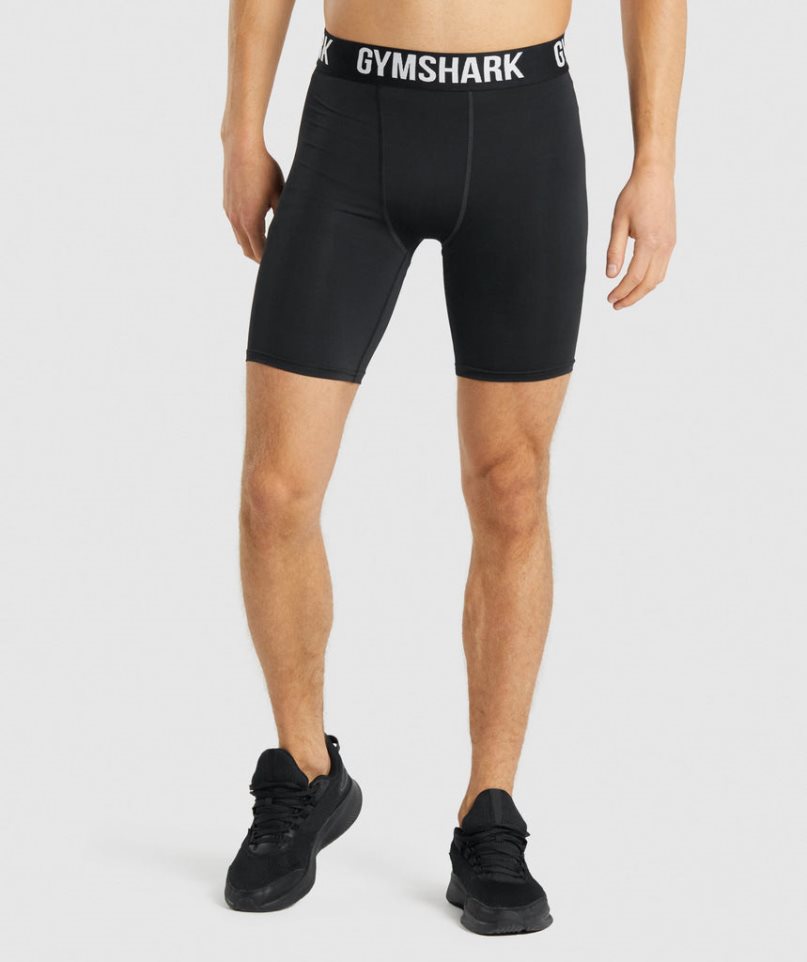 Men\'s Gymshark Element Baselayer Shorts Black | CA 6A7D08